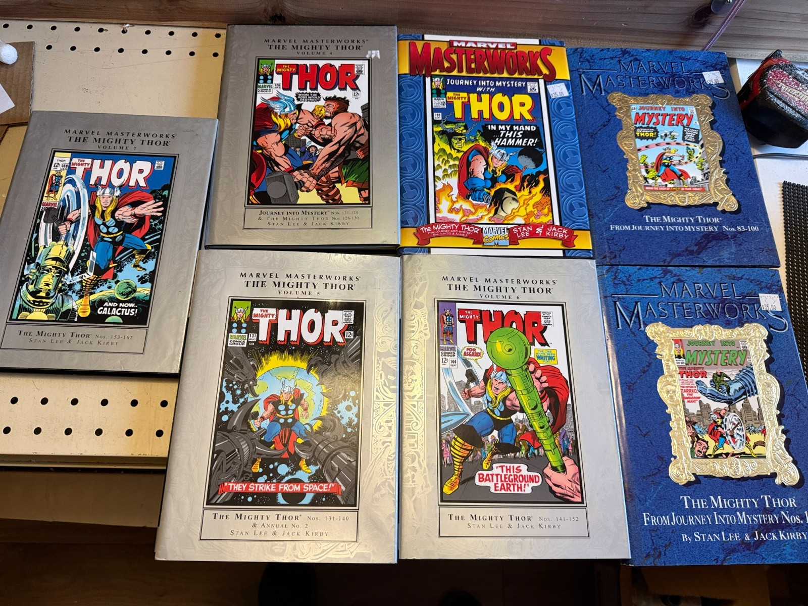 Lot of 7 -Mighty Thor Marvel Masterworks 4,5,6,7,18,26, Hardback
