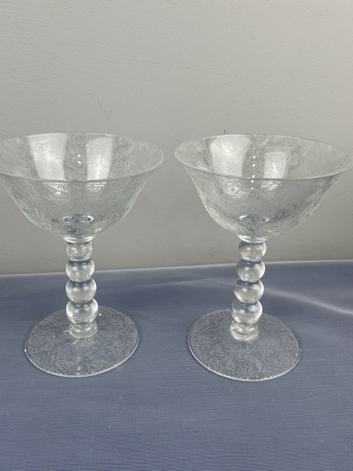 2PCs Imperial Glass-Ohio Wild Rose Liquor Cocktail Glass 3753320