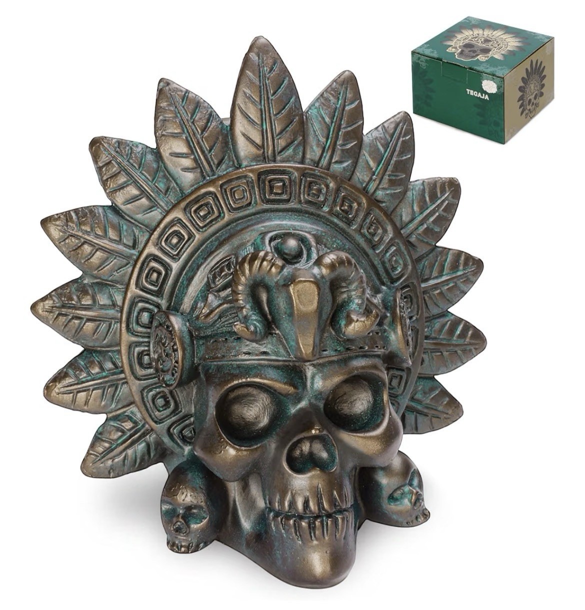Aztec Death Whistle Bronze Skull Collectible Loud Halloween Decor Aztec Death Whistle Bronze Skull Collectible Loud Halloween Decor