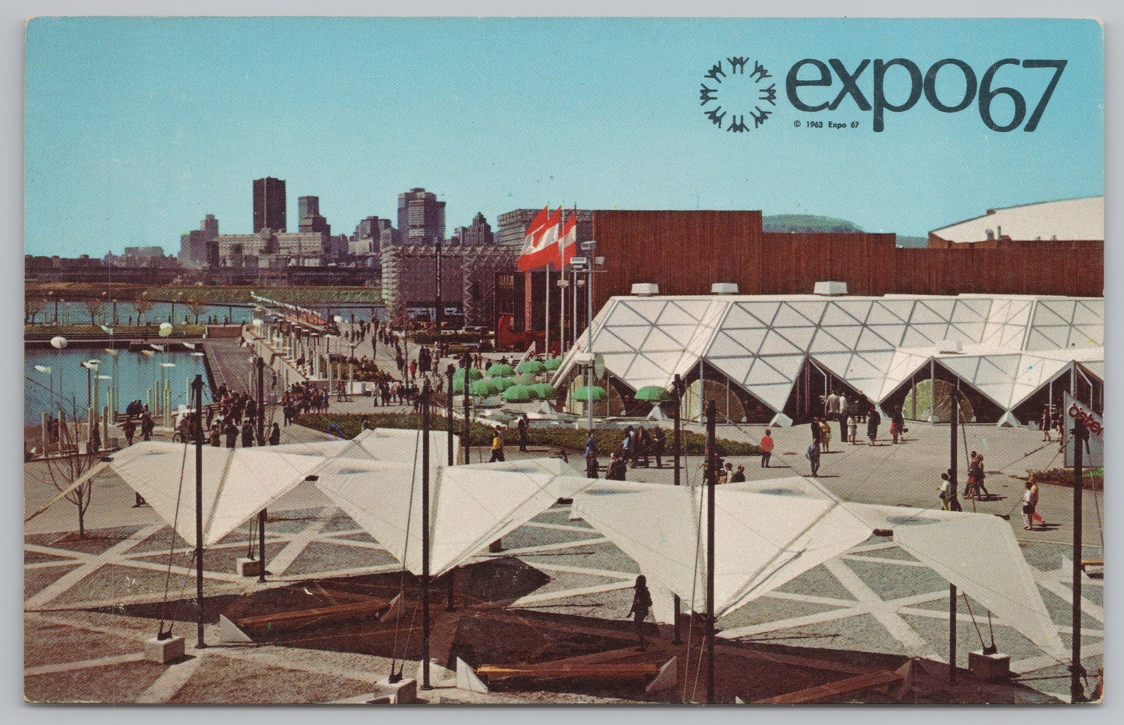 Theme Park & Expo~Montreal Canada 1967 Expo~Austria Pavilion~Vintage Postcard