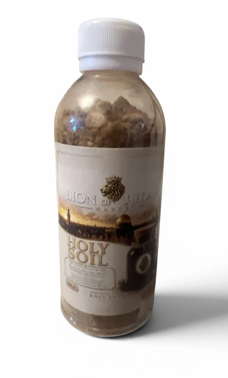 Large Holy Soil Bottle 300ml from Jerusalem, Authentic Holy Land Earth Memorial
