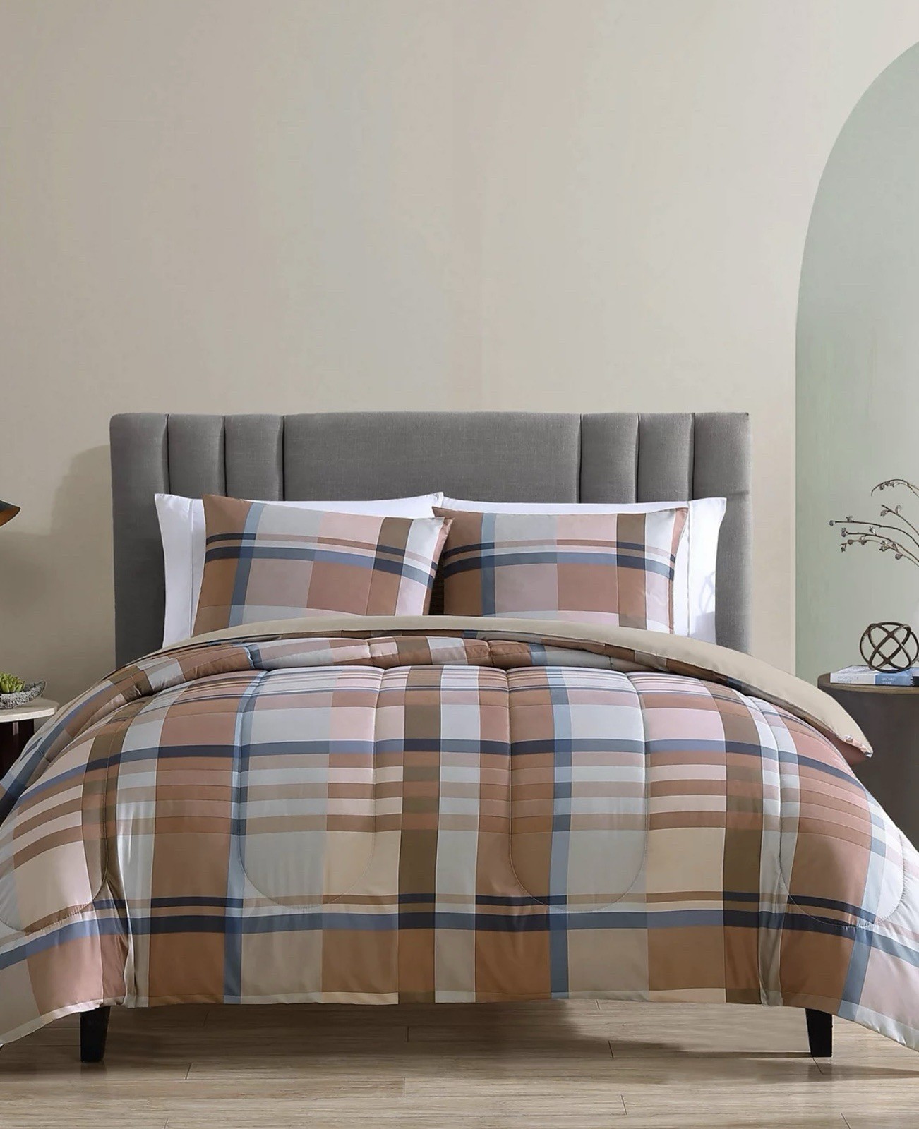 Hallmart Collectibles Harper Plaid 3-Pc. Comforter Set Full/Queen Hallmart Collectibles Harper Plaid 3-Pc. Comforter Set Full/Queen
