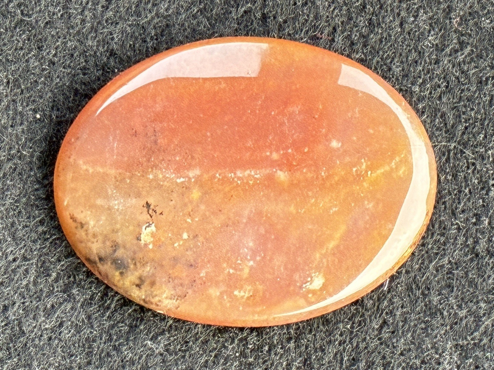 Pigeon Blood Jasper Cabochon 30 X 40 mm From Rock Shop Estate- Red, Orange
