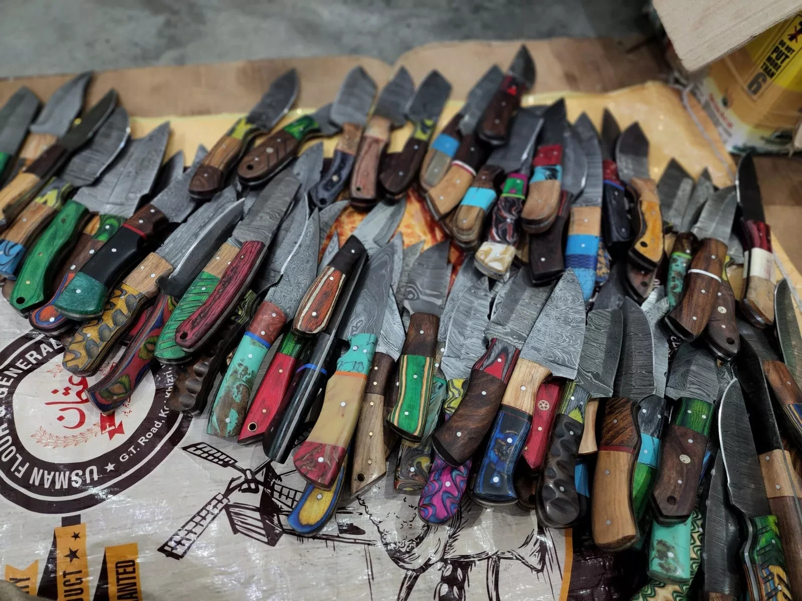Lot of 20 Custom Handmade Damascus Steel 8