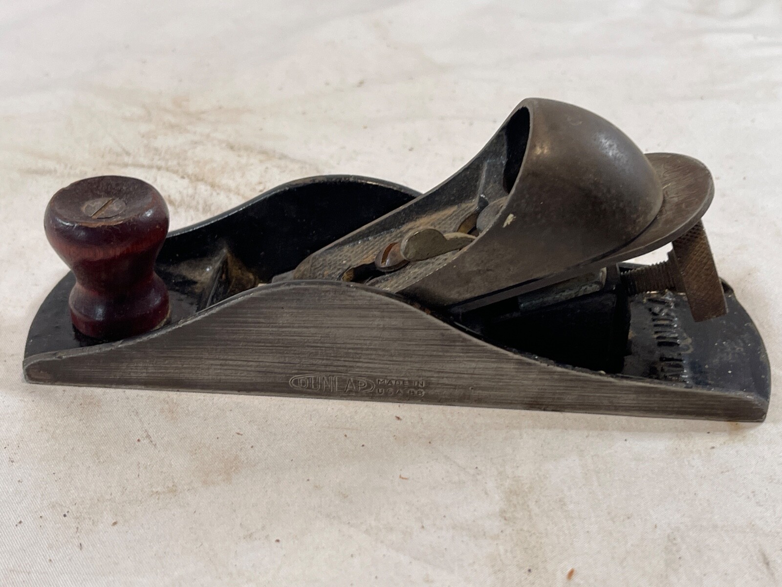 Vintage Used Dunlap BB / 107.1 Made in USA Block Plane Carpentry Tool Planer