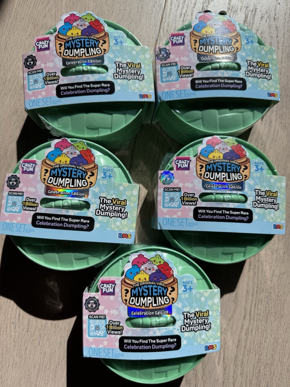 RMS Dumpling Blind Pack Lot of 5 Celebration Edition Original Sealed 