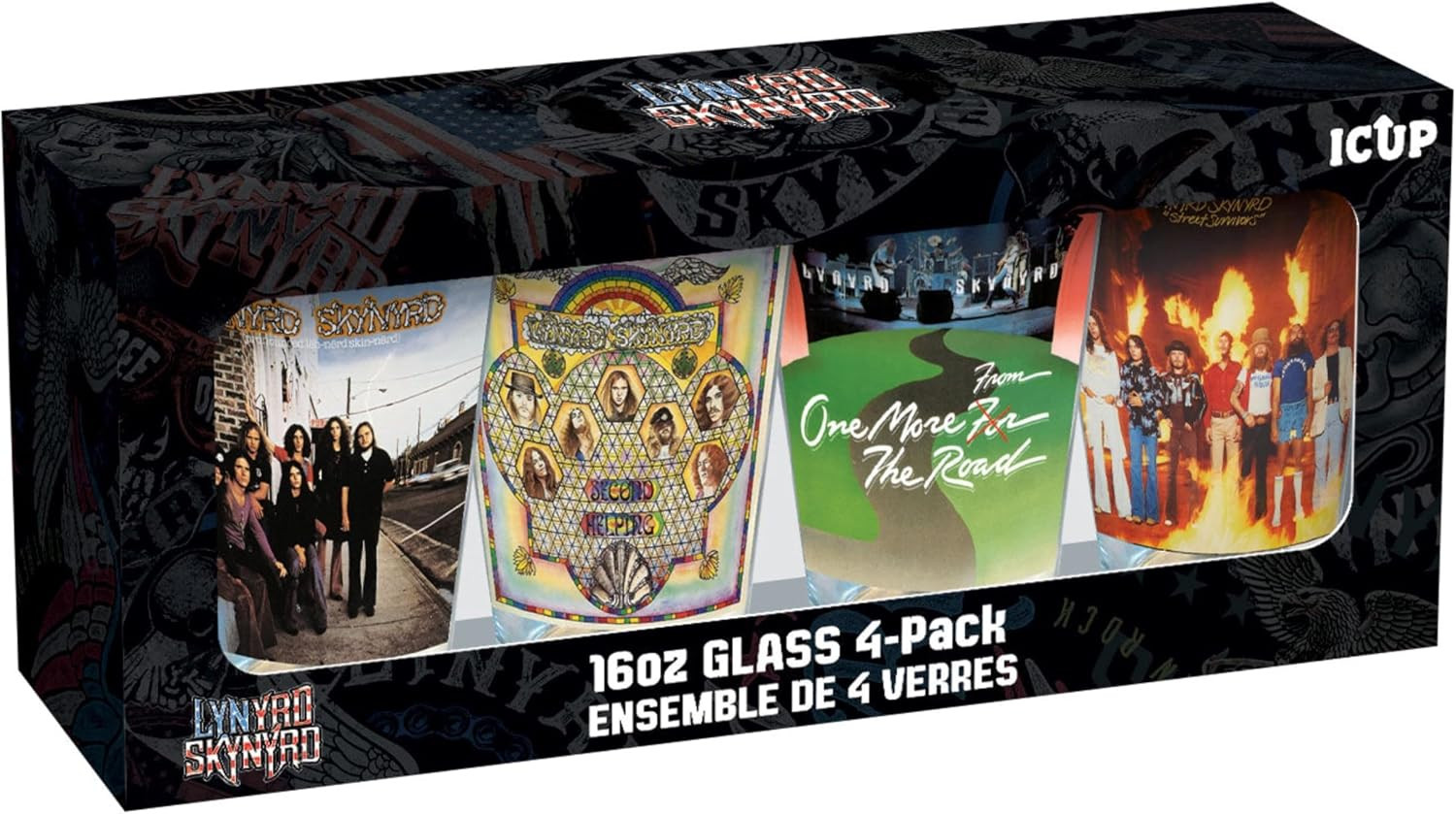 Lynyrd Skynyrd Albums 4 Piece Pint Glass Set