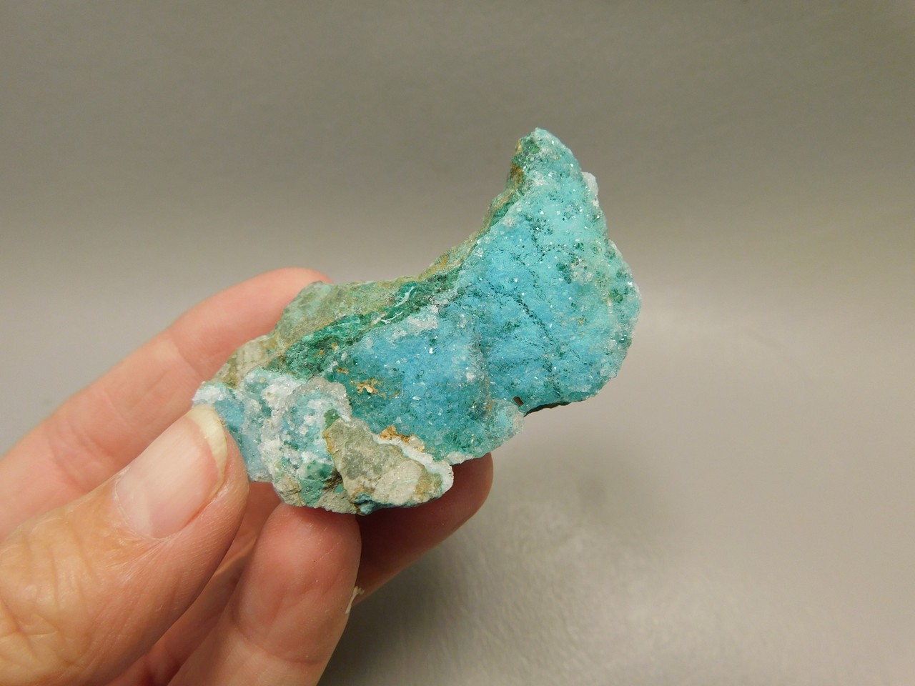 Drusy Chrysocolla Mineral Specimen Blue Druse #O8