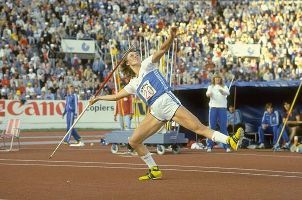Tiina Lillak Of Finland In Action During The Javelin Athletics 1983 W/C Photo