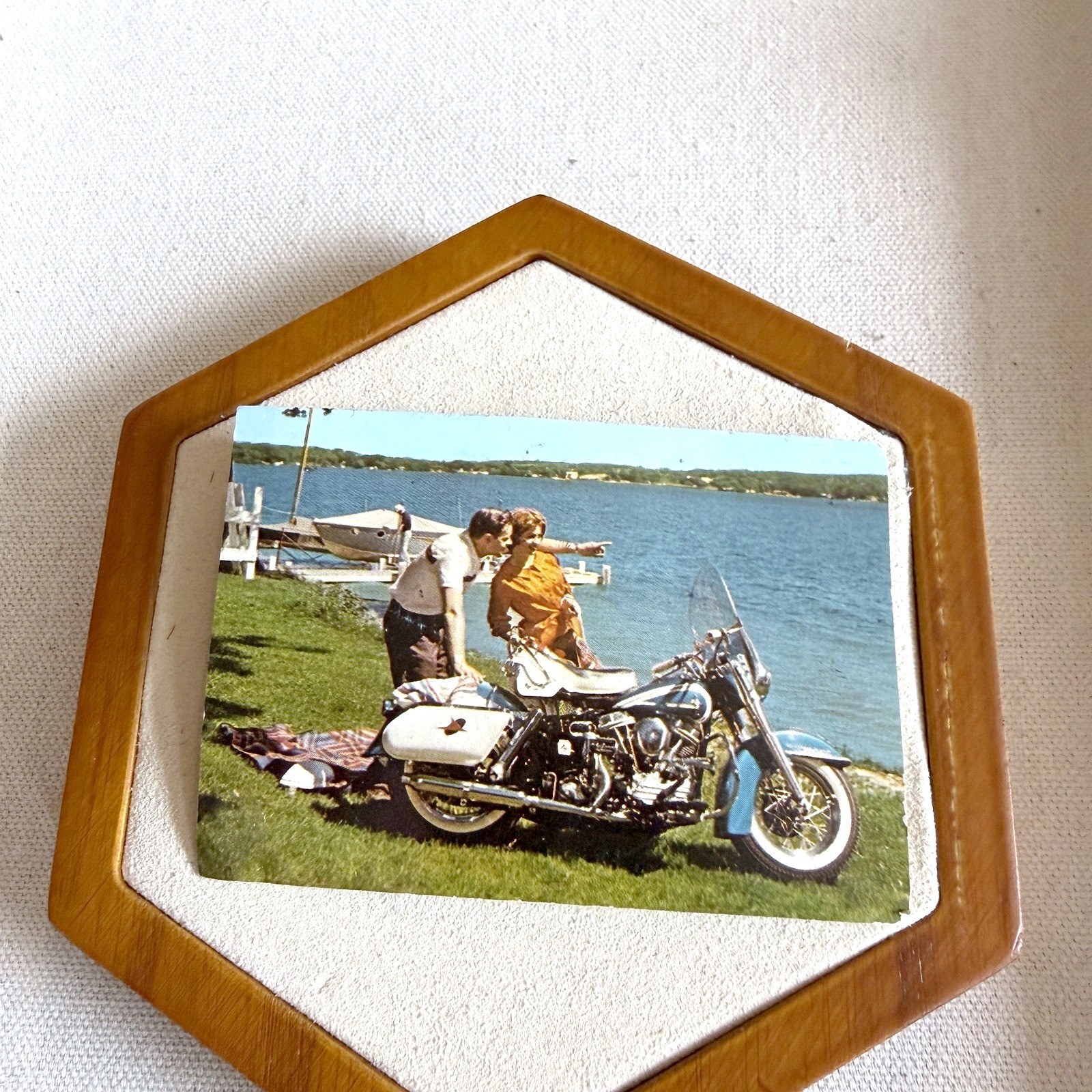 1961 A D Farrow Co Harley Davidson Columbus Ohio Dealer Calendar Postcard