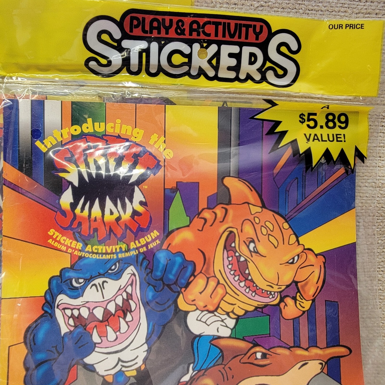 RARE Street Sharks Play & Activity Sticker Diamond Album&Sticker Packs 2306103aG
