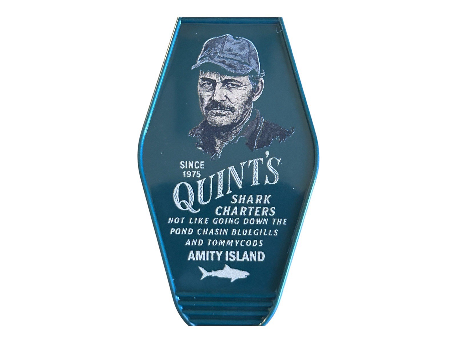 JAWS Quint\'s Shark Charters Amity Island Keychain - Jaws Movie Memorabilia