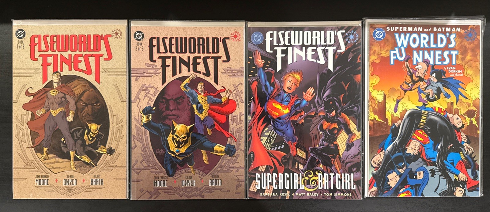 Elseworld\'s Finest Batman & Superman. Supergirl & Batgirl. World’s Funnest