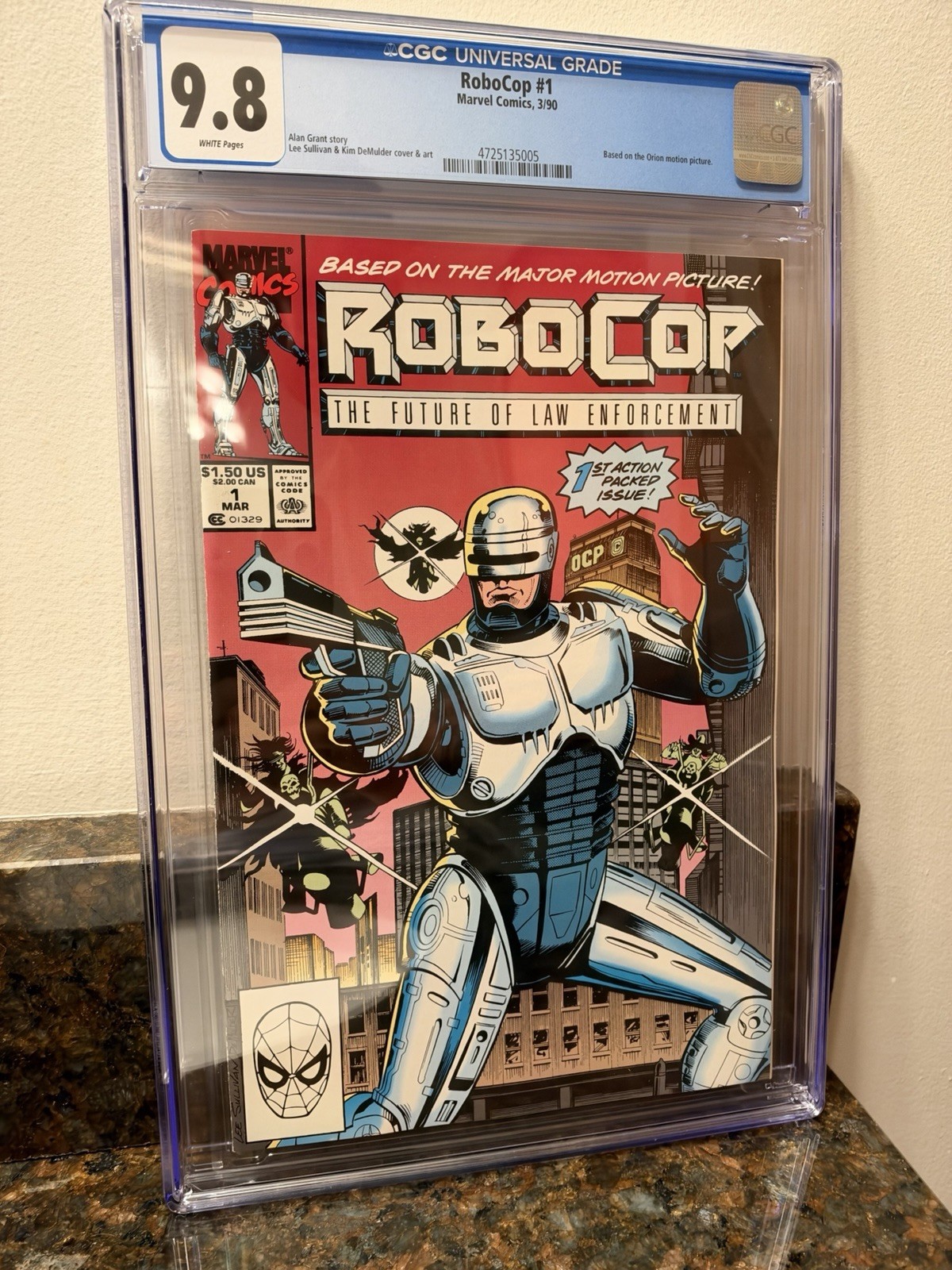 Robocop #1 (Marvel Comics March 1990) Movie Adaptation CGC 9.8 WP Robocop #1 (Marvel Comics March 1990) Movie Adaptation CGC 9.8 WP