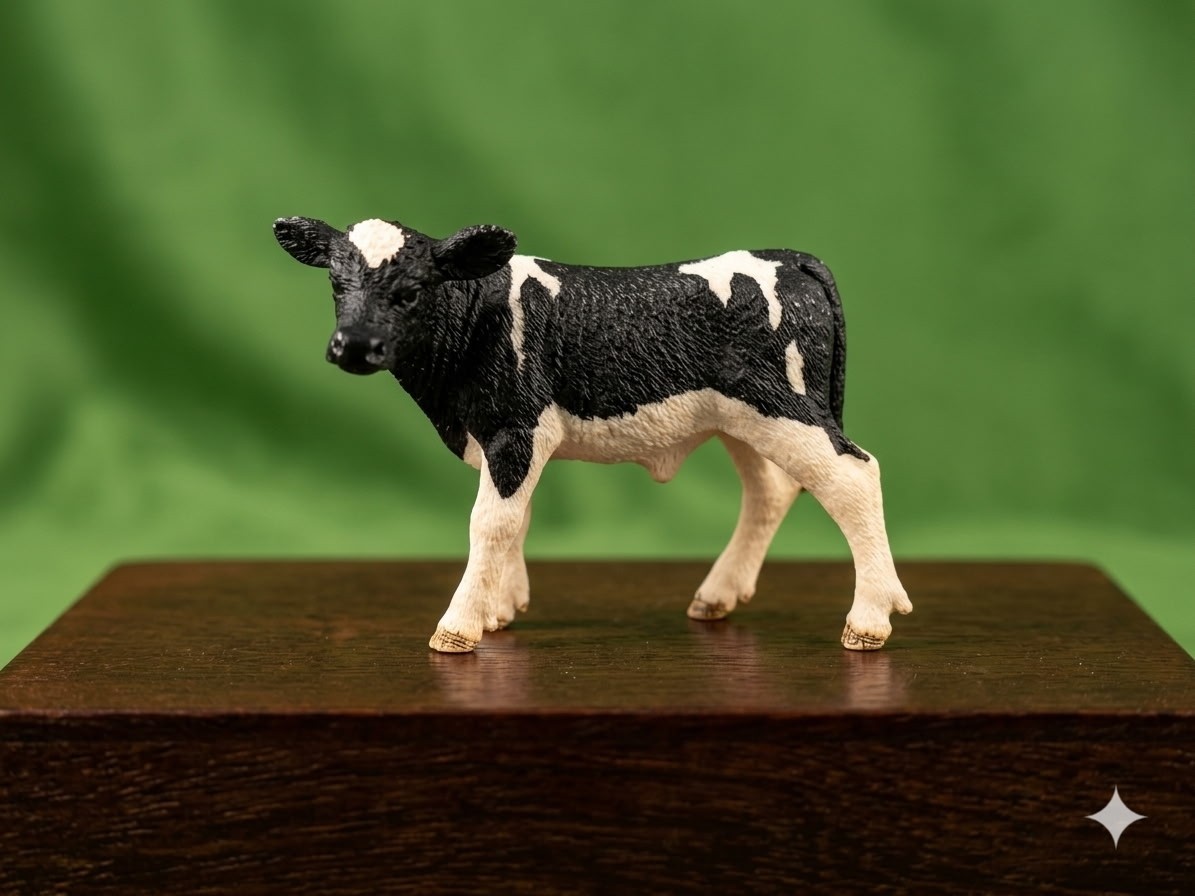 Schleich HOLSTEIN COW Dairy Farm Figure Black & White 2015 (Retired)