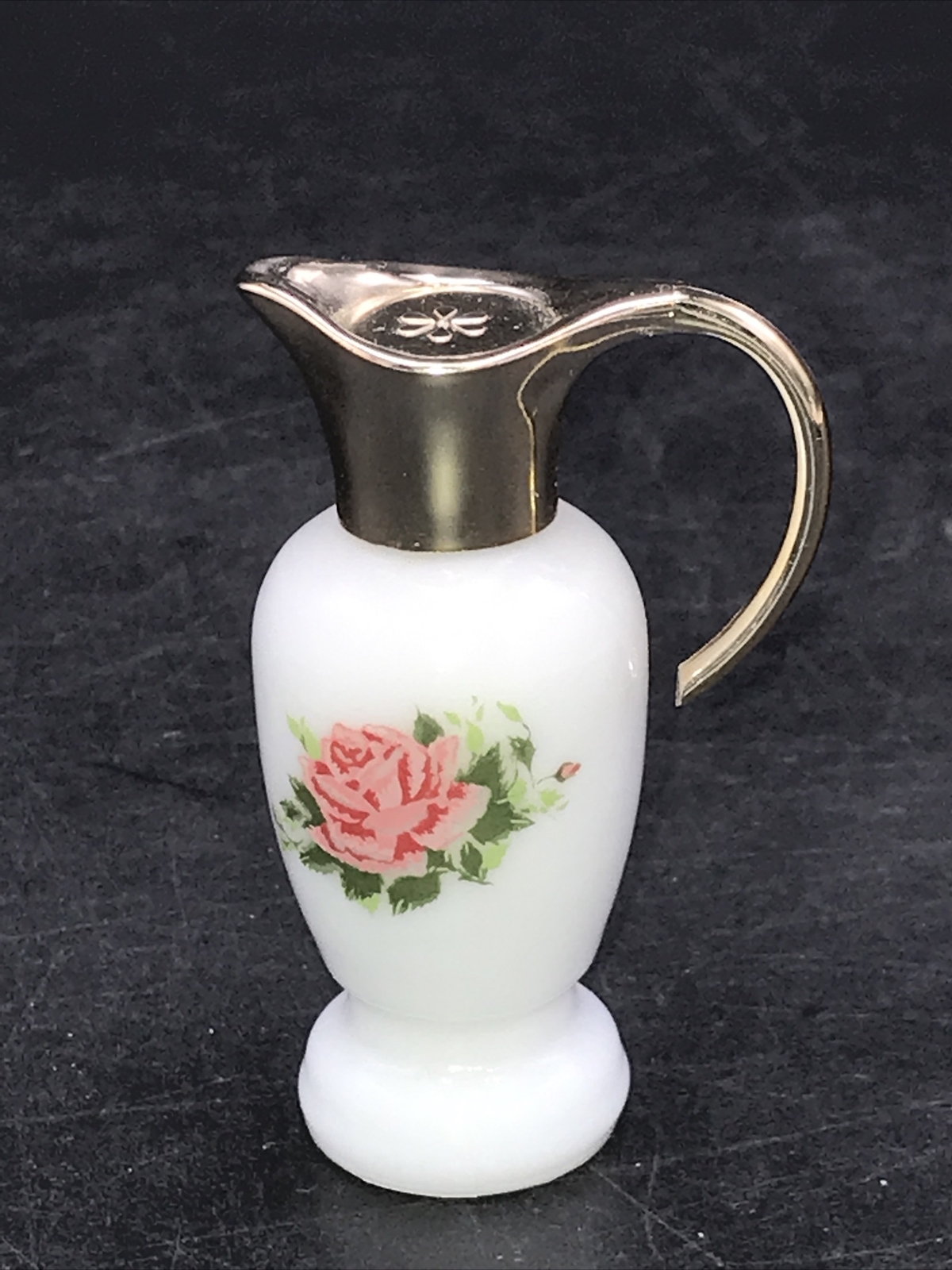 Avon MINI Parisian Garden Milk Glass Pitcher Style Avon MOONWIND COLOGNE 1970s