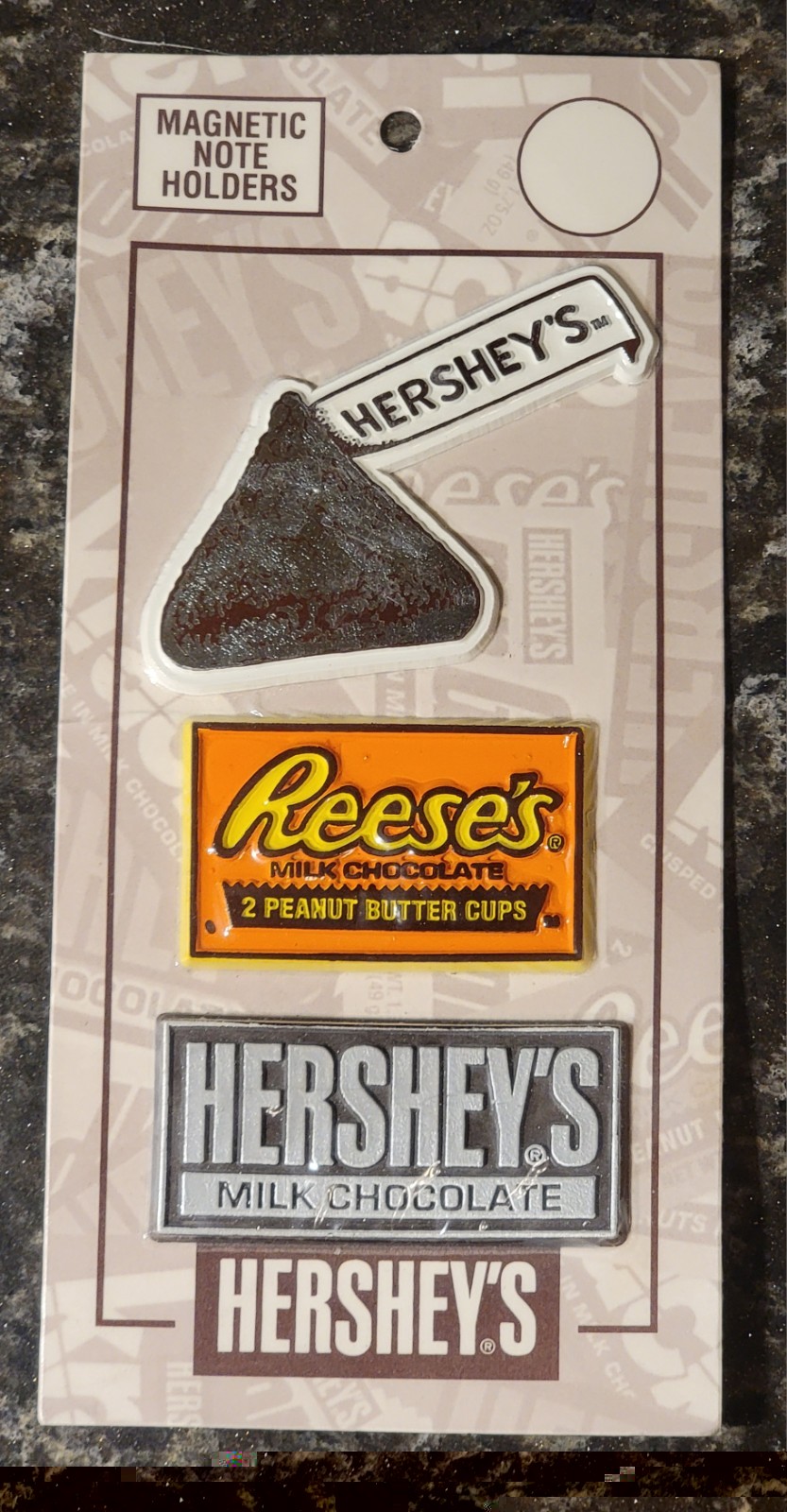 Vintage 1990\'s Hershey\'s Chocolate Refrigerator Magnets - New on Card - 