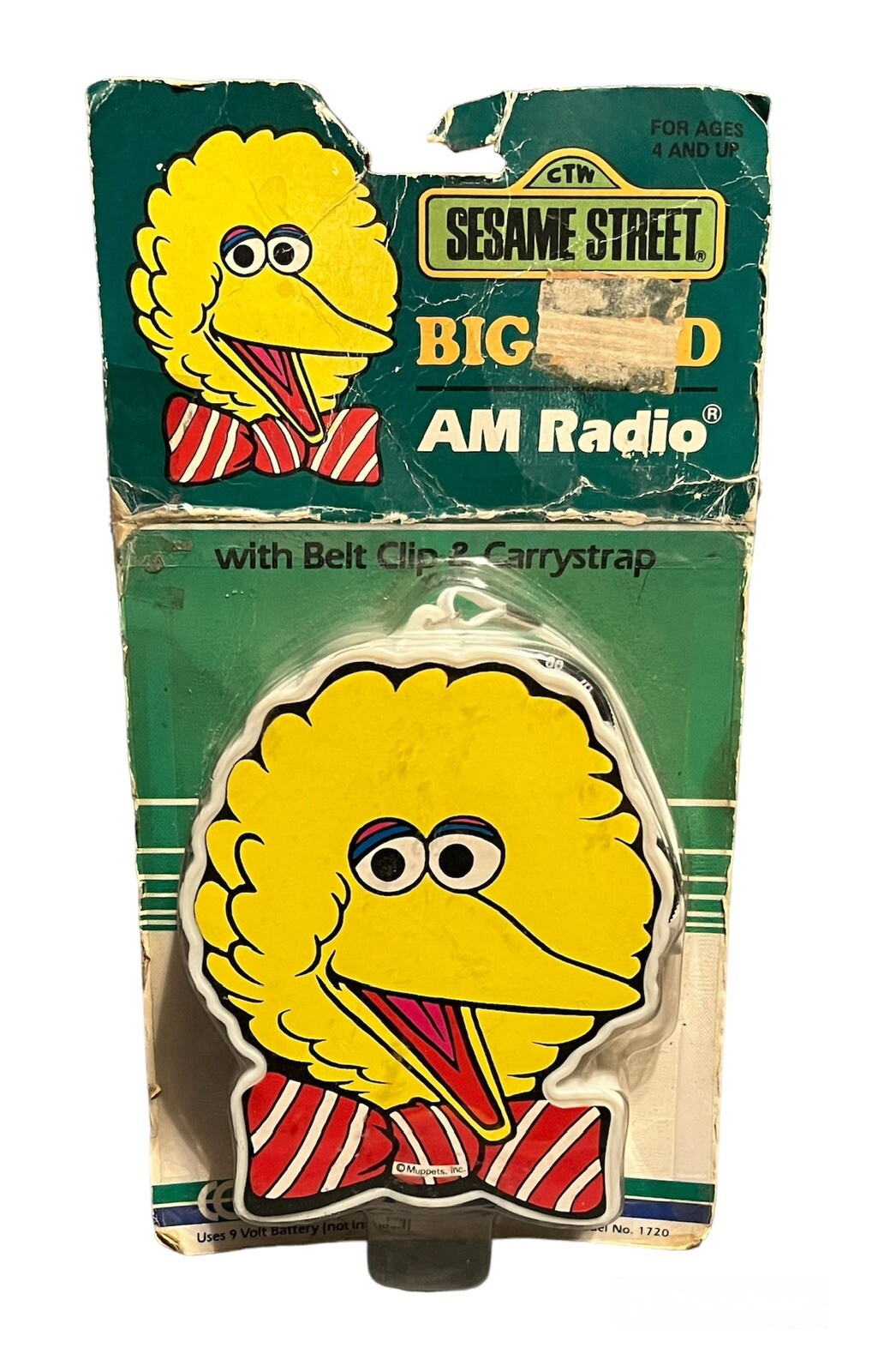 Vintage 1985 Concept 2000 Sesame Street Big Bird AM Radio New/Sealed