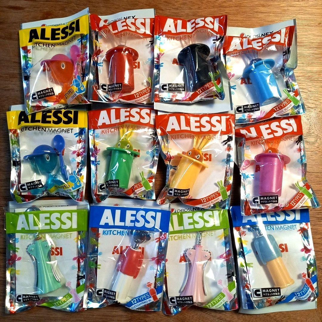 ALESSI Pepsi Set 12 Pieces Complete Miniature Magnets New