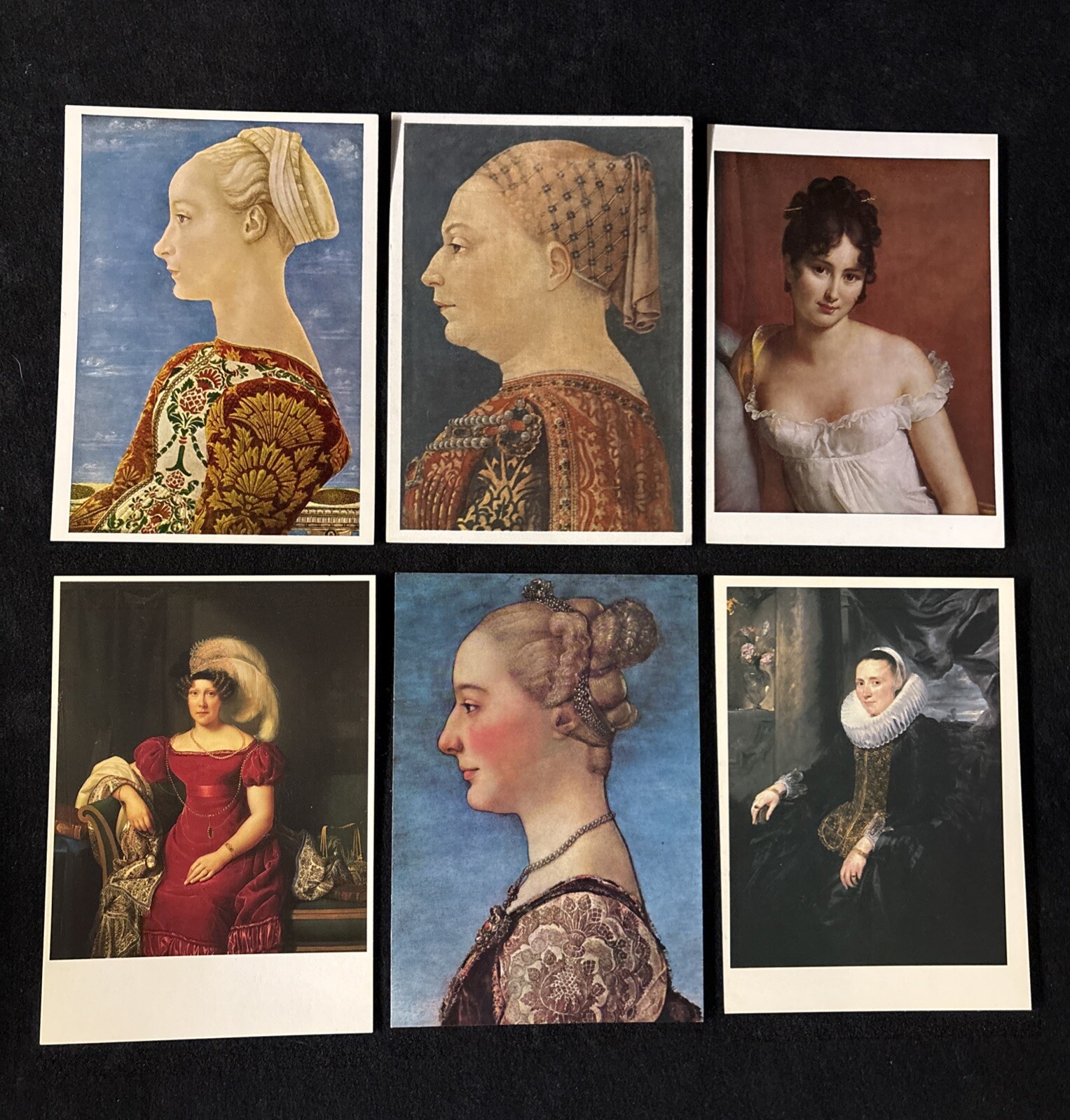 6 VTG ART Postcards Portraits - Gerard, Pollaiolo, Van Dyke, ++. ALL UNP 1G