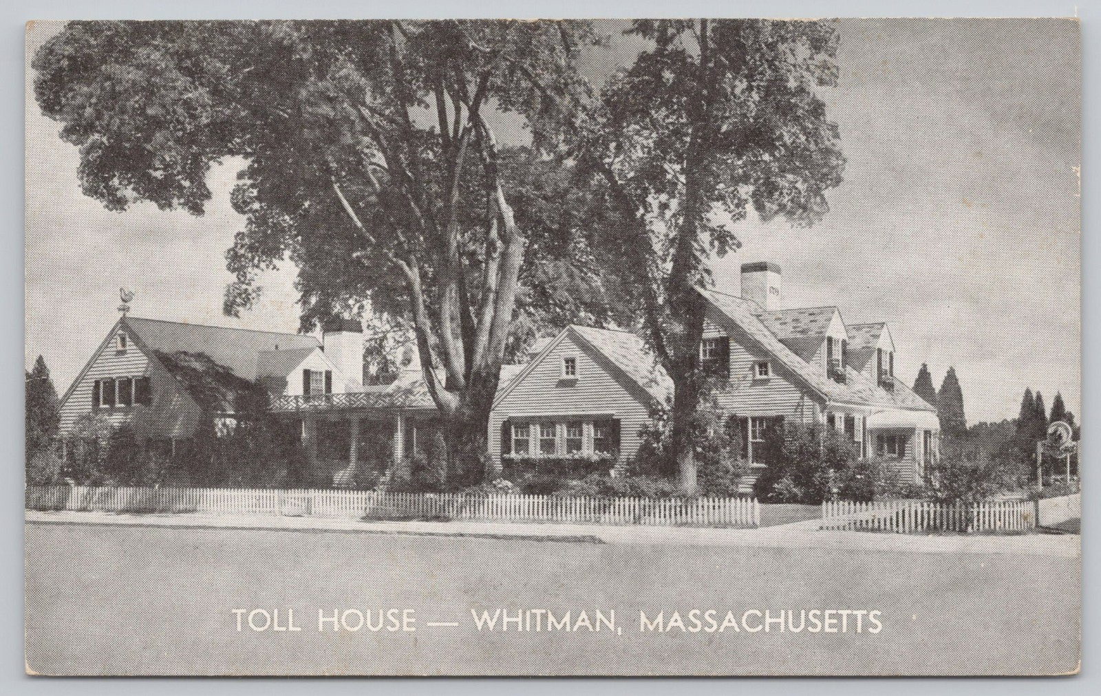 Postcard Toll House Whitman Massachusetts B & W