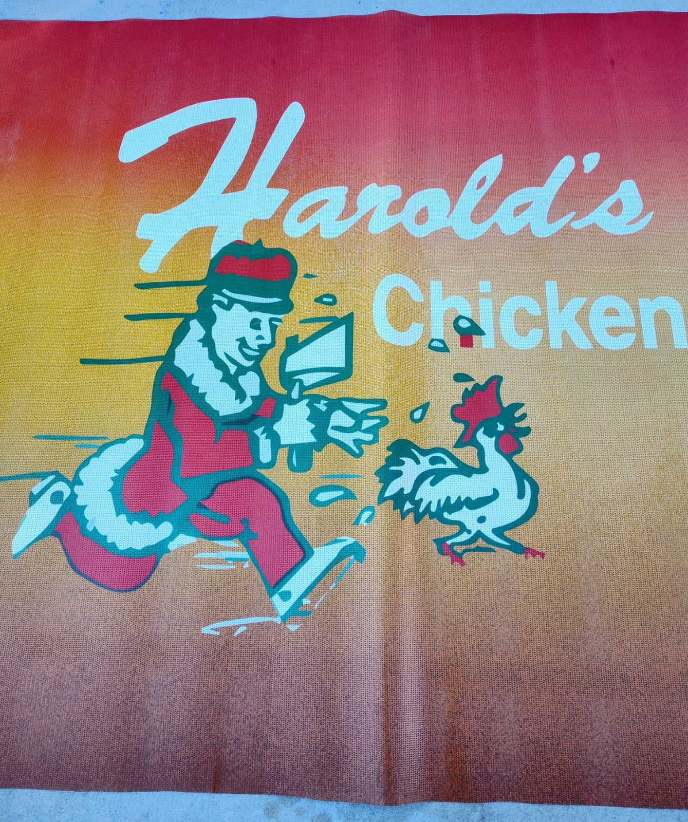 Vintage Harold’s Chicken Restaurant Banner 42”x 114