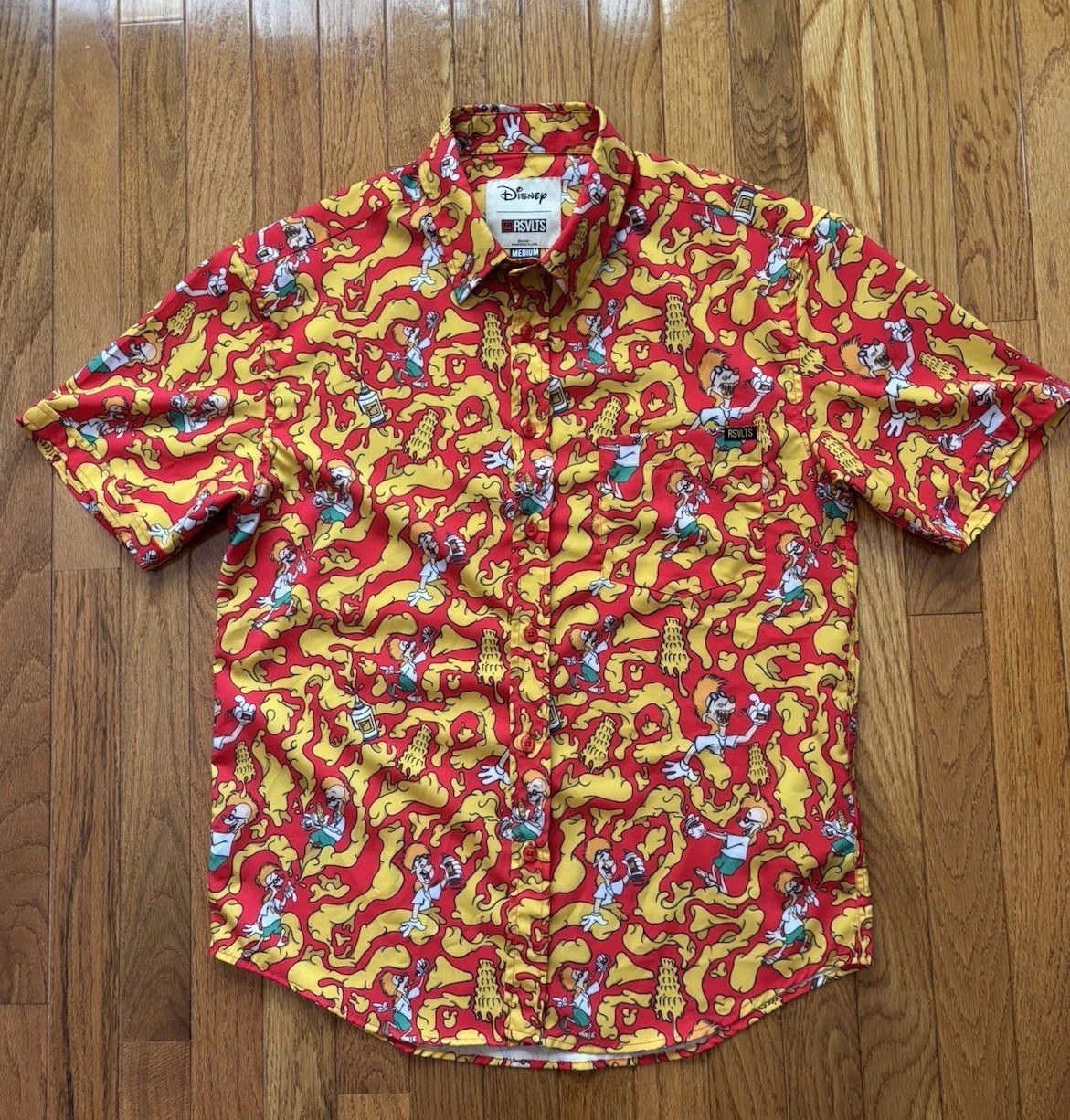 RSVLTS DISNEY'S “CHEDDA WHIZZY” A GOOFY MOVIE Hawaiian Shirt - Adult Medium