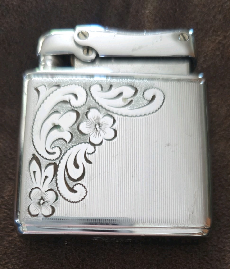 Vintage Ibelo Monopol German Automatic Petrol Lift Arm Lighter Art Deco Chrome Vintage Ibelo Monopol German Automatic Petrol Lift Arm Lighter Art Deco Chrome
