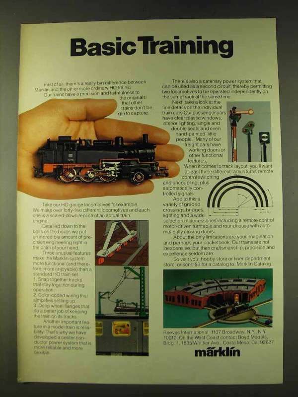 1979 Marklin Model Trains Ad - Basic Training