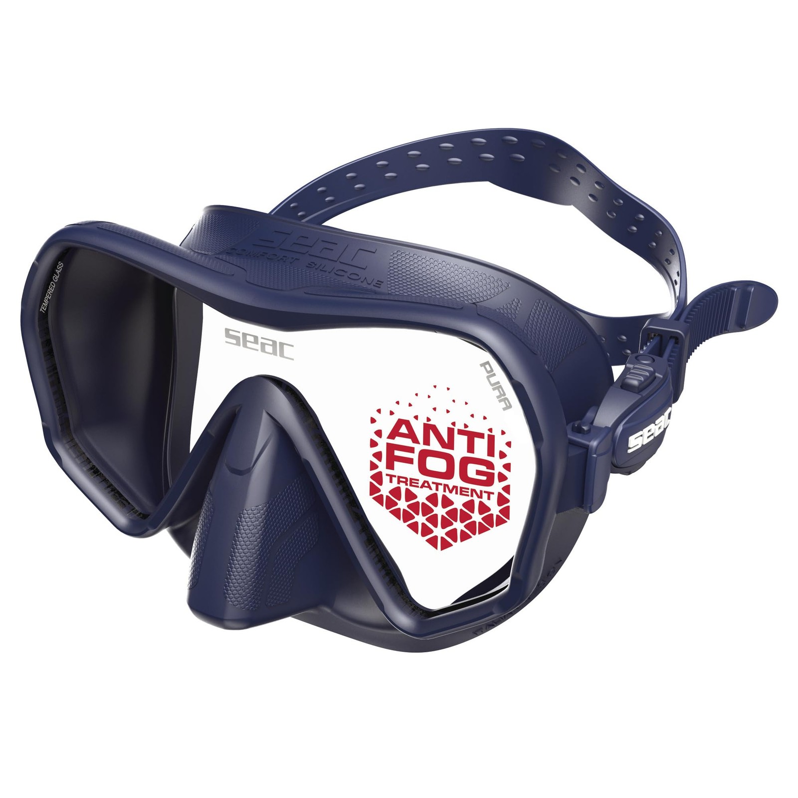 SEAC Pura Frameless Single Lens Silicone Diving Mask Antifog Low Volume Gear