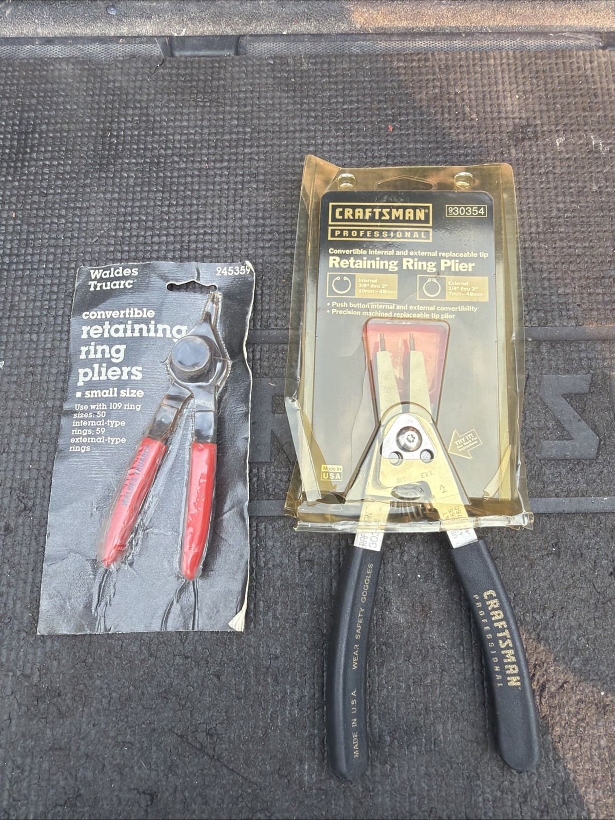 Sears Craftsman Pro Retaining Snap Ring Plier 30354 Waldes Truarc 45359 USA Nos