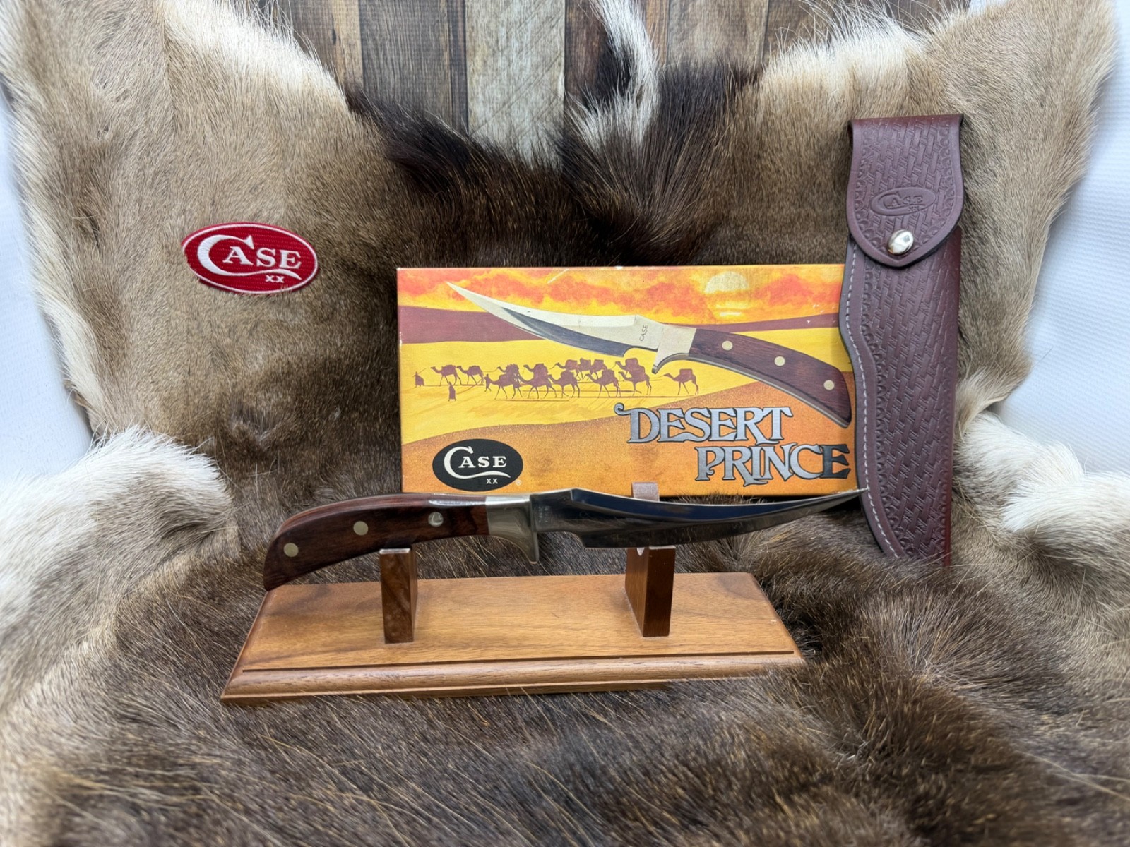 1981 Case XX Desert Prince Knife Rosewood Handle Sheath Mint Vintage Box A ++