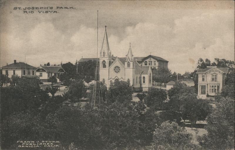 Rio Vista, California CA St Joseph\'s Park Antique Original Vintage Postcard