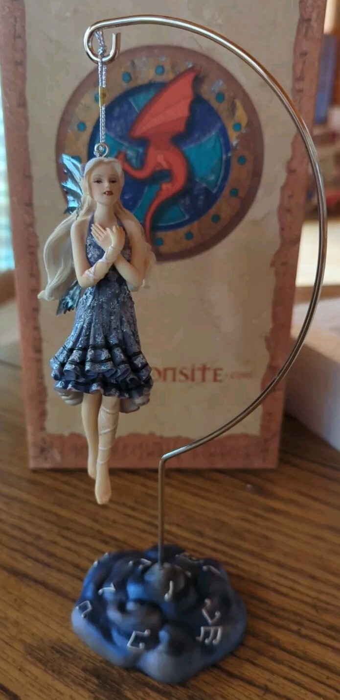 Dragonsite BLUE NOCTURNE Hanging Ornament Figurine Statue With Stand & Box