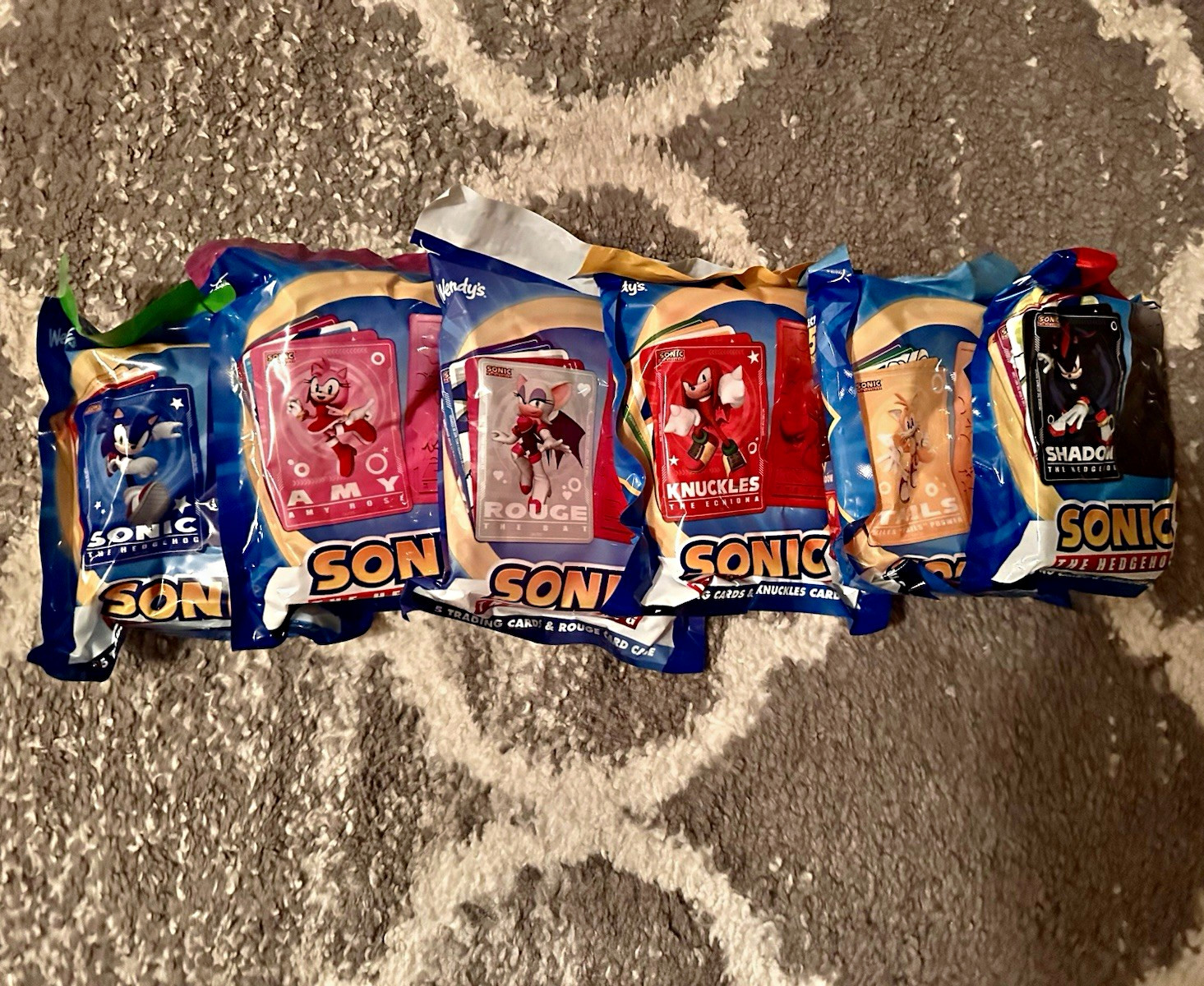 Wendy's Sonic the Hedgehog Sealed Non-Sport Trading Card Packs Lot of 6