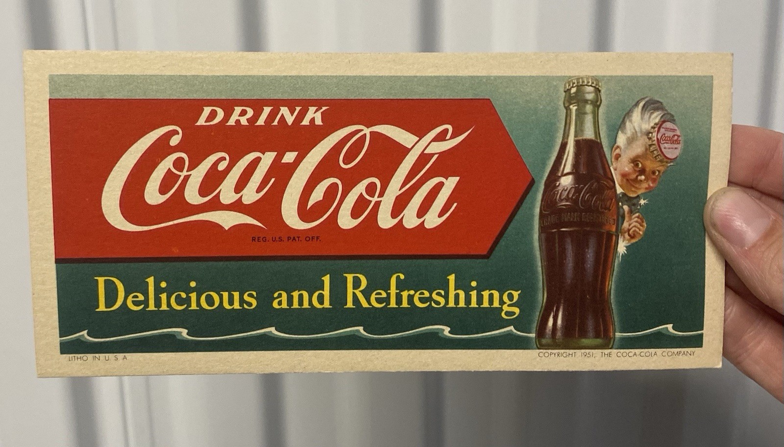 Nos 1951 Coca Cola Ink Blotter