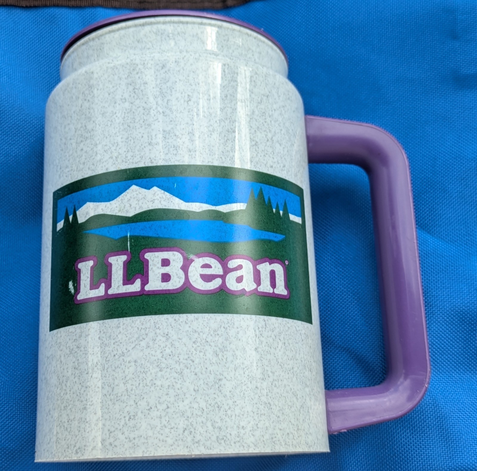 Vintage LL BEAN Plastic Travel Coffee Mug Thermos Cup Made in USA
