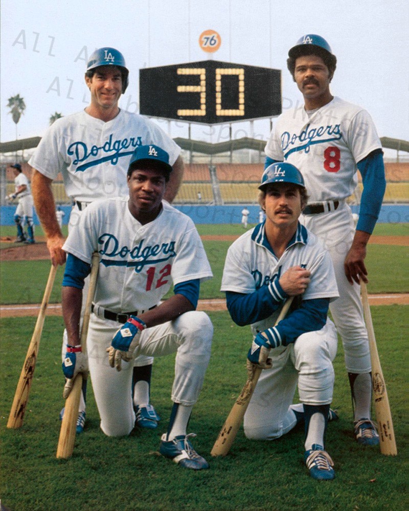 1977 LA Dodgers Garvey Smith Cey Baker 4 Guys with 30 Homers Photo Print Poster