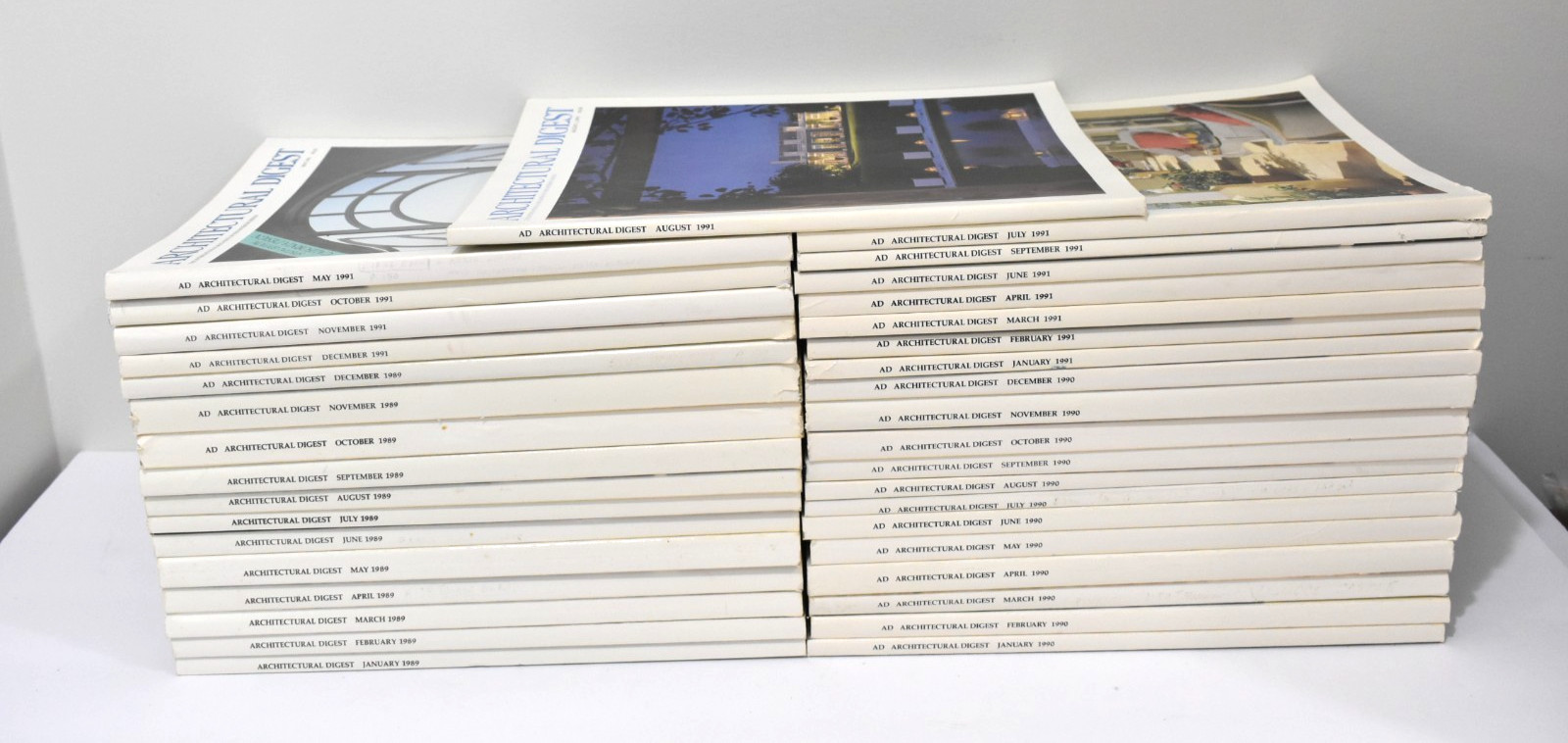 ARCHITECTURAL DIGEST MAGAZINE VINTAGE 1989-1990-1991 Lot of 36 Plus Special Eds.