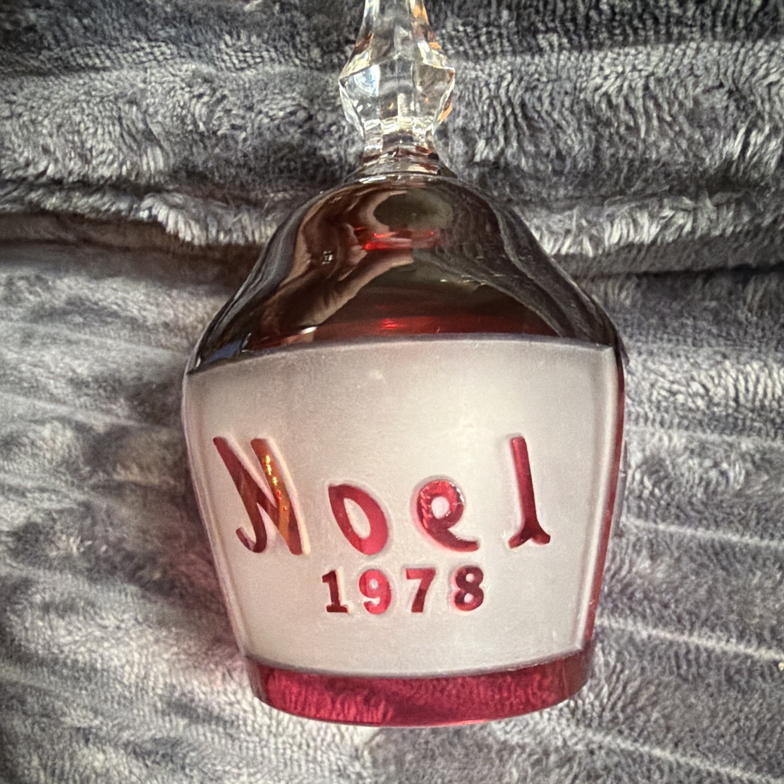 Goebel ~ 1978 Limited Edition Lead Crystal Bell ~ Ruby & Clear ~ Numbered