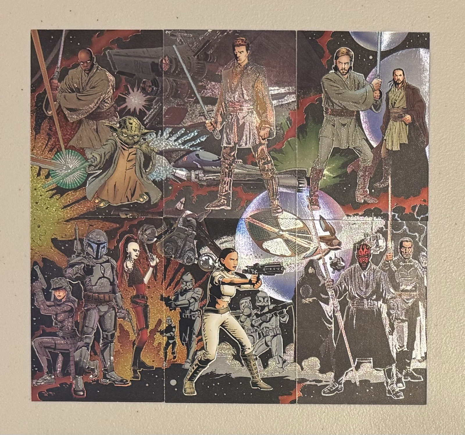 2004 Topps Star Wars Heritage Etched Foil Insert Chase Set 1-6
