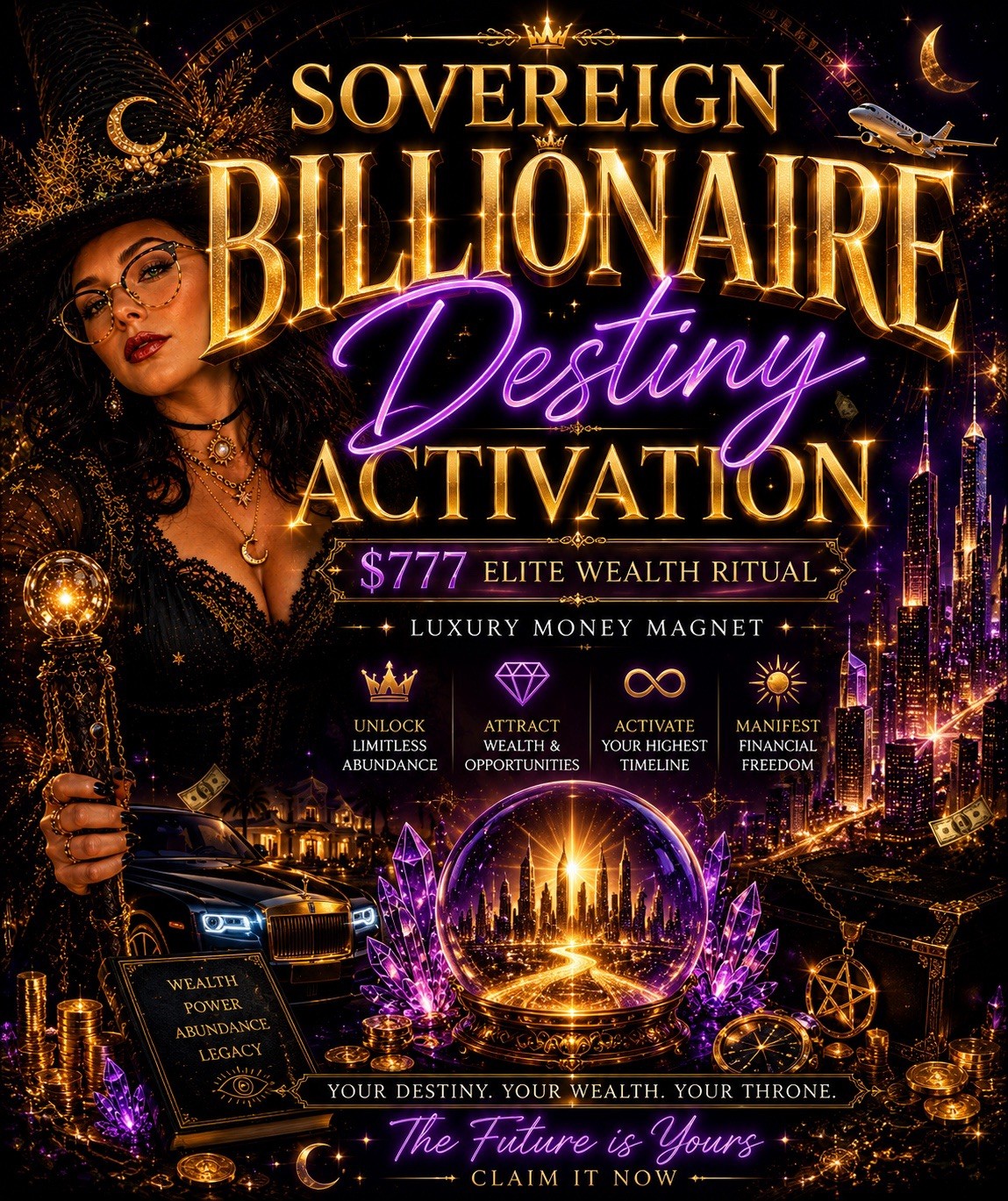 SOVEREIGN DESTINY WEALTH RITUAL ELITE MONEY MAGNET ACTIVATION ABUNDANCE SPELL