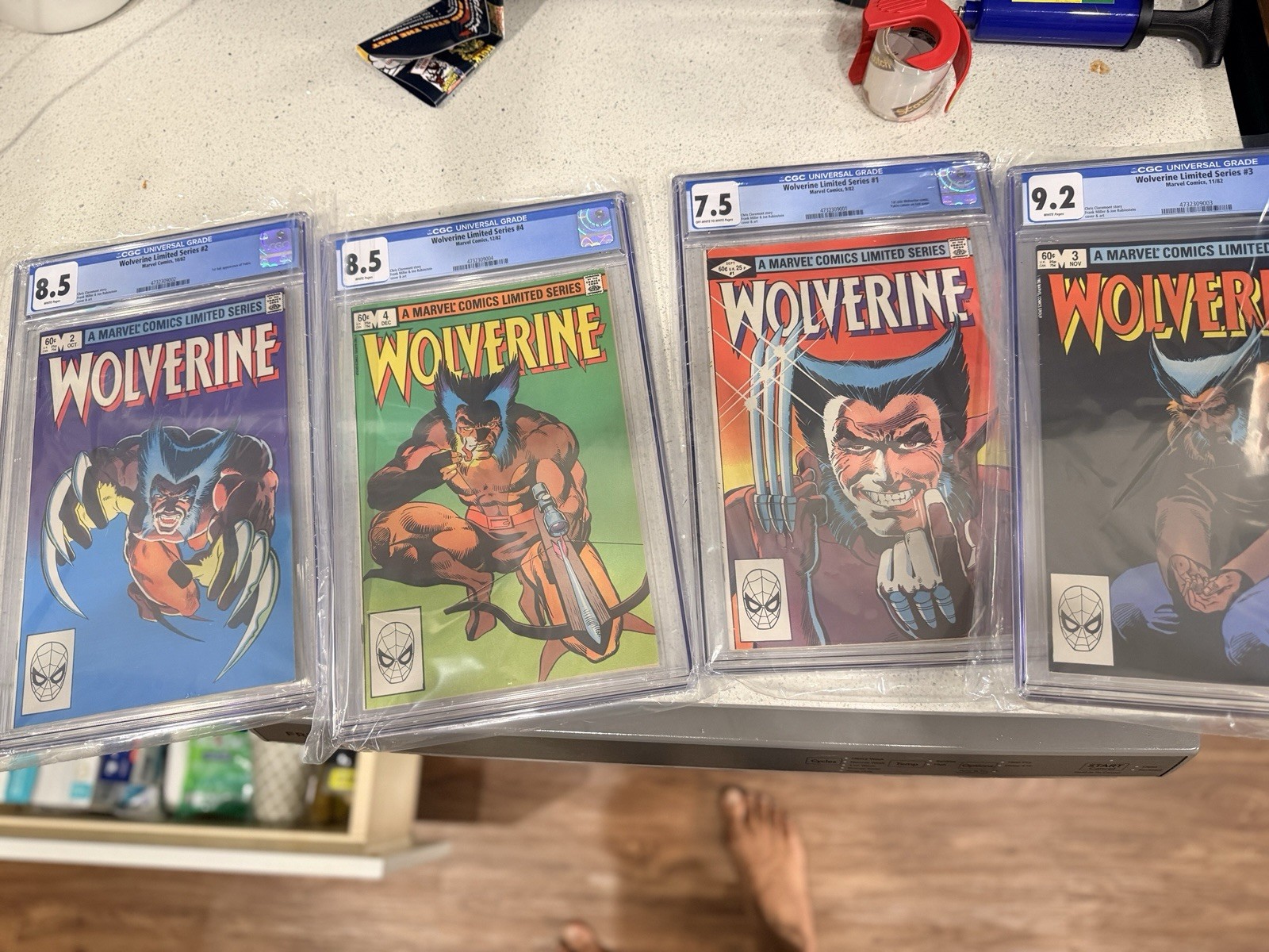 Wolverine 1982 Limited Series #1-4 COMPLETE SET ALL CGC 9.4 Custom Labels