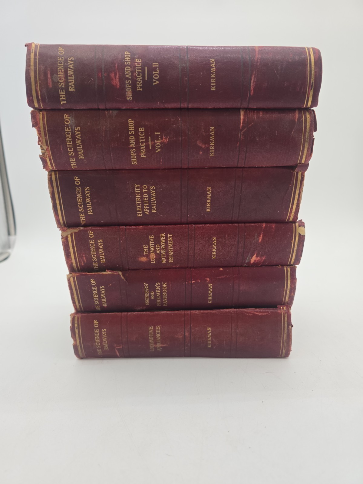 Vintage Set Of 6 Volumes of The Science of Railways Marshall Kirkman. Dated 1910 Vintage Set Of 6 Volumes of The Science of Railways Marshall Kirkman. Dated 1910