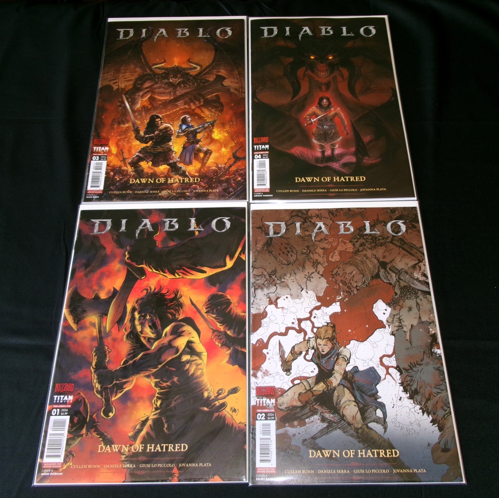 DIABLO: Dawn Of Hatred #1 2 3 4 Complete 1st print Set Titan Comics 2026 NM