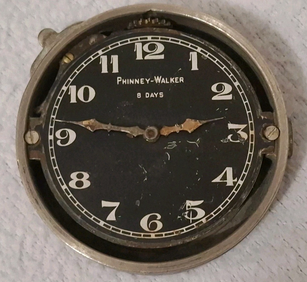 Clock Phinney-Walker 8-day Wind Up Vintage Clock 1920's? For Parts Or Repair (B)