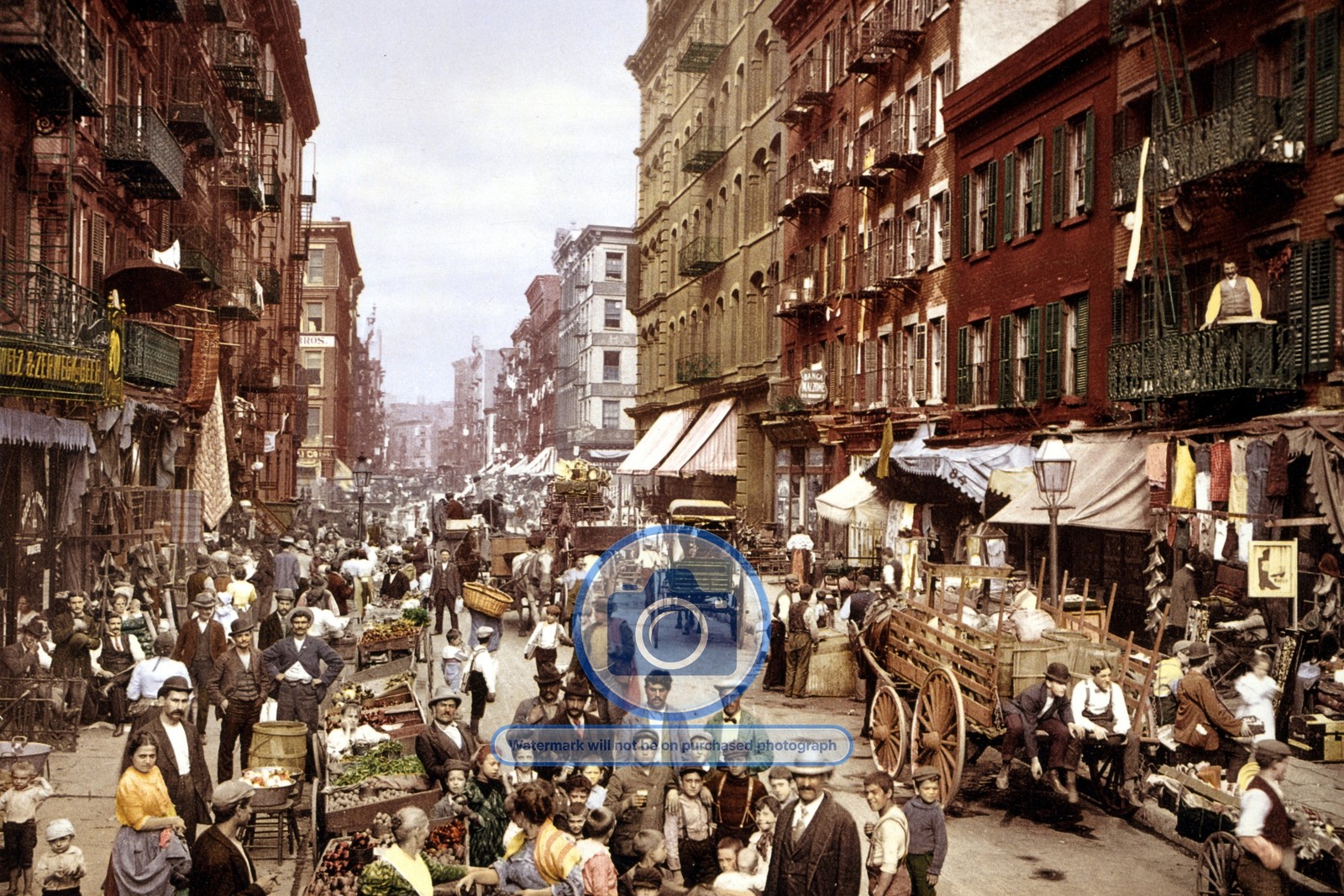 MULBERRY STREET NEW YORK CITY NY HISTORIC SCENE 1900 4X6 POSTCARD PHOTO