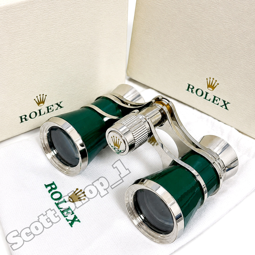 ROLEX Green Opera Glasses Binoculars VIP Gift w/ Box Rare Luxury Collectible