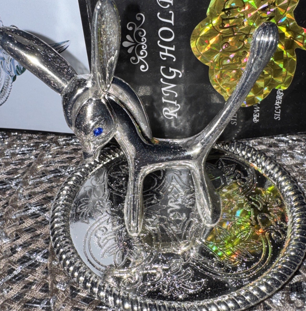 ORCHARD ORIGINAL DONKEY Silver Plated Ring Holder Figurine Silverware, NWB