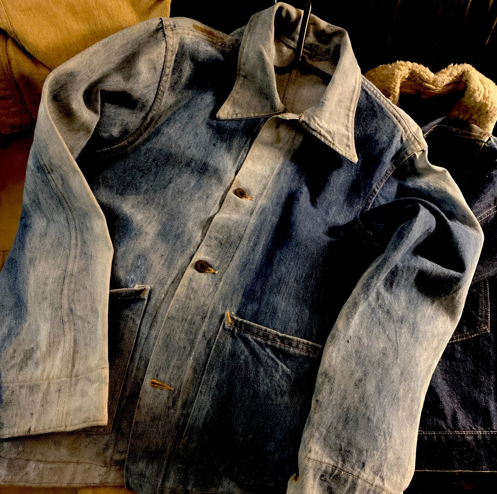 PREWAR WW11 USARMY BLUE DENIM COVERALLMINTY W/ISSUE#AND ALL LAURELBUTTONS 40 PREWAR WW11 USARMY BLUE DENIM COVERALLMINTY W/ISSUE#AND ALL LAURELBUTTONS 40